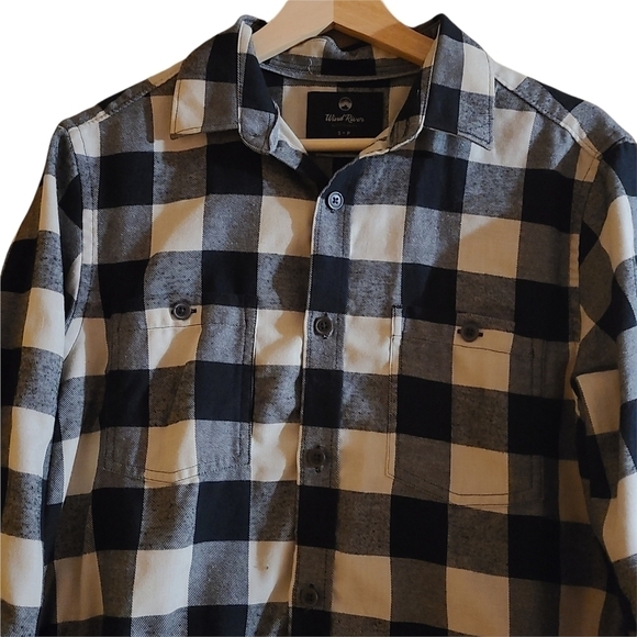 Wind River SMALL plaid checkered long-sleeve Button-down shirt westerncore - Picture 2 of 16